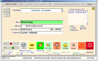 Automatic  Dialer at work